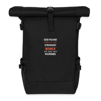 Infirmière Femme forte - Sac à dos roll top - noir - Devant