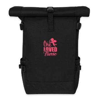 KRANKENSCHWESTER One Loved Nurse - Roll Top Backpack - black - Front