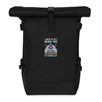 Licorne Pourquoi s’intégrer quand vous pouvez vous démarquer - Sac à dos roll top - noir - Devant