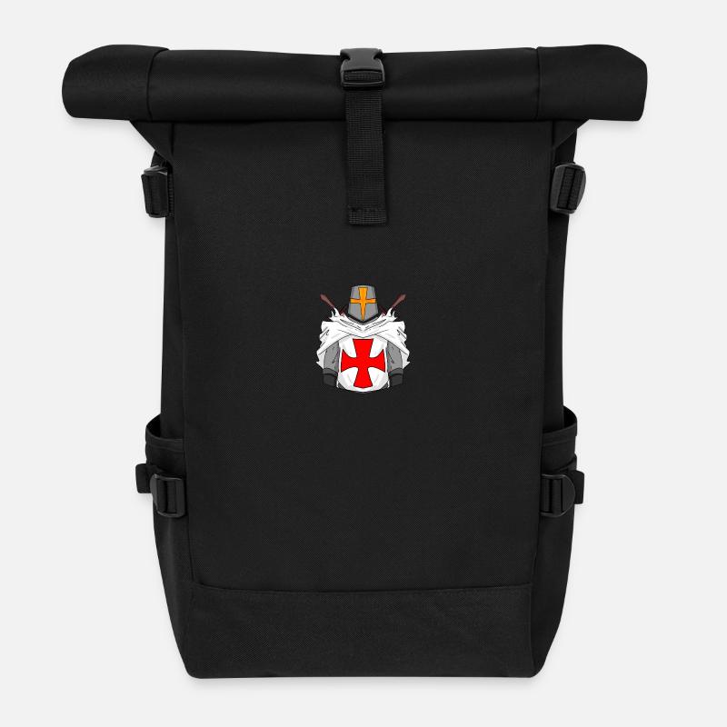 Croix de l’épée des Templiers - Sac à dos roll top - noir