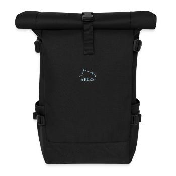Sternkonstellation Sternzeichen Widder - Rolltop Rucksack - Schwarz - Vorne