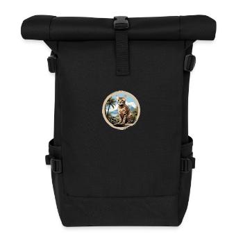 Bengal Cat - Rolltop Rucksack - Schwarz - Vorne