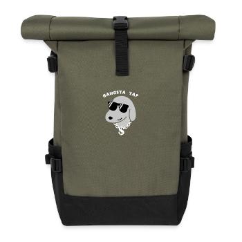 Gangsta Yap - Rolltop Rucksack - Olive/Schwarz - Vorne
