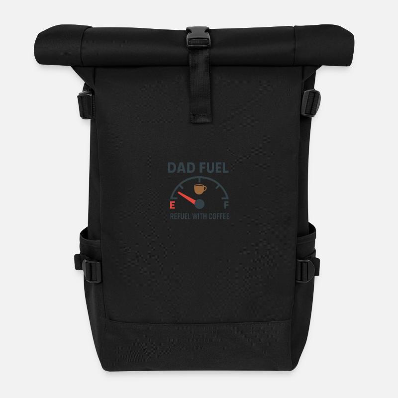 Dad Fuel – Faites le plein de café - Sac à dos roll top - noir