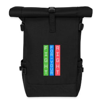 Battez-vous pour votre droit - Sac à dos roll top - noir - Devant