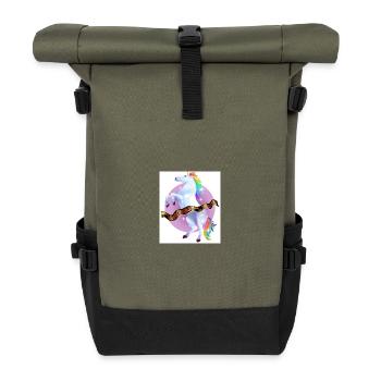 quand les licornes regnaient sur la Terre - Sac à dos roll top - olive/noir - Devant