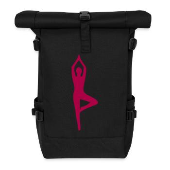 Formes de yoga Silhouettes - Sac à dos roll top - noir - Devant