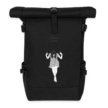avec moi-même. - Sac à dos roll top - noir - Devant