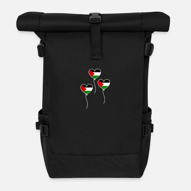 Free palestine - Rolltop Rucksack - Schwarz