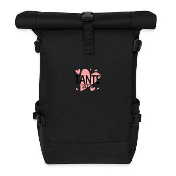 Tante 2023 - Werdende Tante - Tante werden - Rolltop Rucksack - Schwarz - Vorne