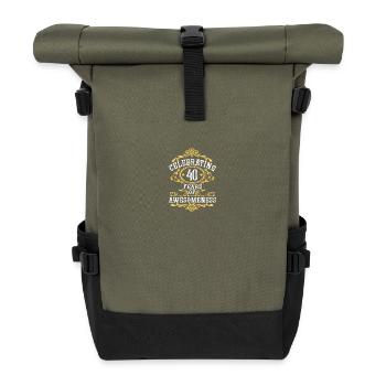 Birthday celebrating 40 birthday - Roll Top Backpack - olive/black - Front