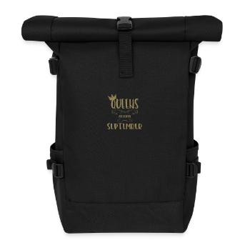 Les reines sont nées en septembre - Sac à dos roll top - noir - Devant