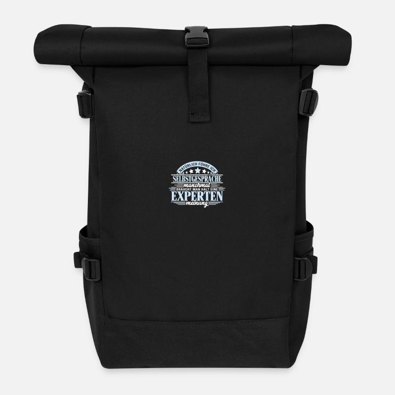 Natürlich führe ich Selbstgespräche - - Rolltop Rucksack - Schwarz