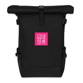 Mundschutz lustig Spruch - lustige Sprüche - Rolltop Rucksack - Schwarz - Vorne