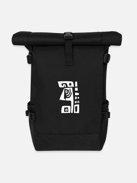 Surreale Figur | ART - Rolltop Rucksack - Schwarz