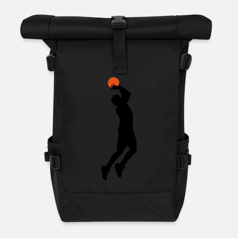 basketballer_2c - Sac à dos roll top - noir