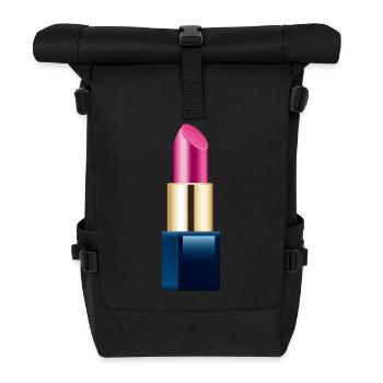 Smiley Lipstick - Rolltop Rucksack - Schwarz - Vorne