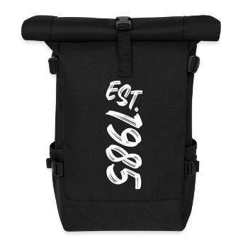 Est. 1985 - Établi en 1985 - Cadeau d’anniversaire - Sac à dos roll top - noir - Devant