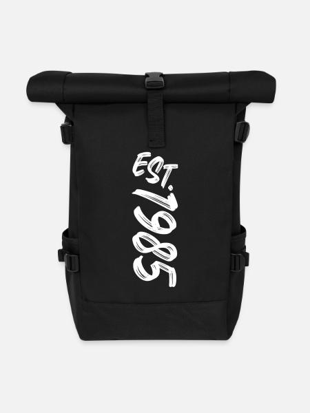 Est. 1985 - Established 1985 - Geburtstag Geschenk - Rolltop Rucksack - Schwarz