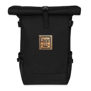 Kiss me - Roll Top Backpack - black - Front