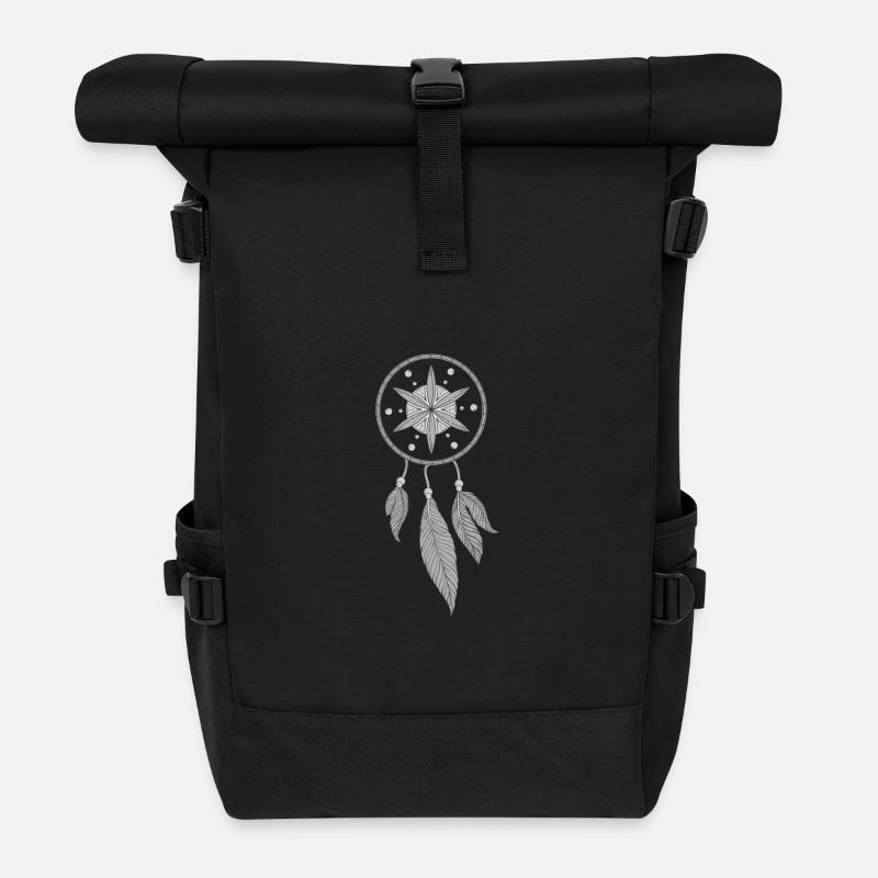 Grey Dream Catcher - Sac à dos roll top - noir