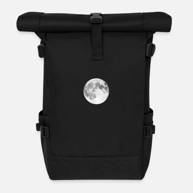 lune - Sac à dos roll top - noir