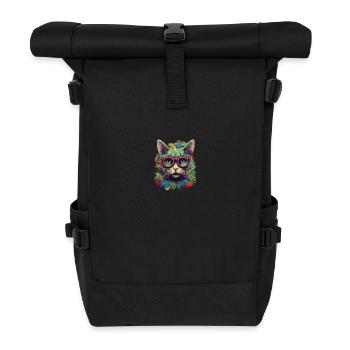 Chat - Sac à dos roll top - noir - Devant