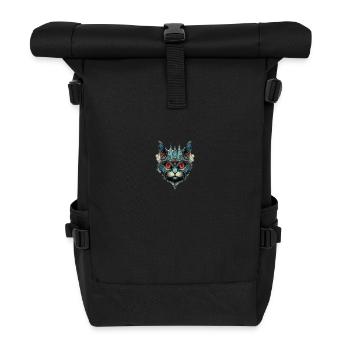 Chat - Sac à dos roll top - noir - Devant