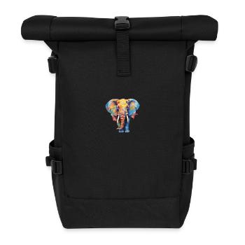 Elephant - Roll Top Backpack - black - Front