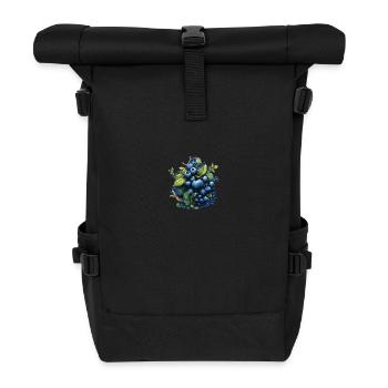 Blaubeere - Rolltop Rucksack - Schwarz - Vorne