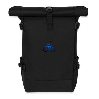 Triskele triple spiral celtic symbol - Roll Top Backpack - black - Front