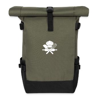 Baking & Pastry Lovers, Baking Tools & Utensils - Roll Top Backpack - olive/black - Front