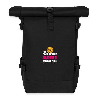 Sunny Summer Moments Vibes Summer Sun - Roll Top Backpack - black - Front