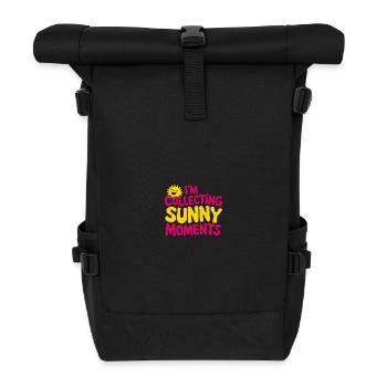 Sunny Summer Moments Vibes Summer Sun - Roll Top Backpack - black - Front