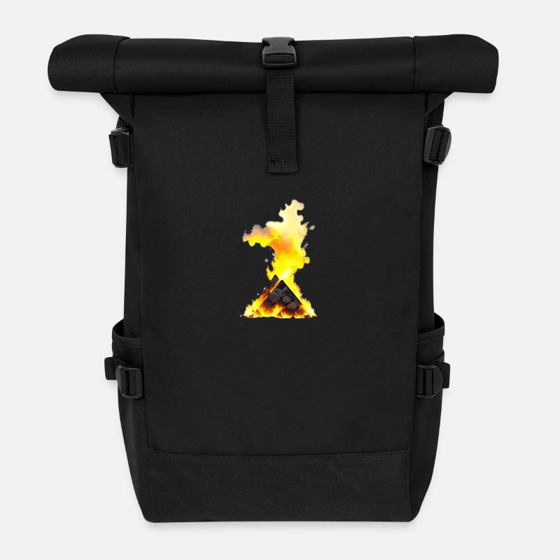 Fire Lager - Rolltop Rucksack - Schwarz