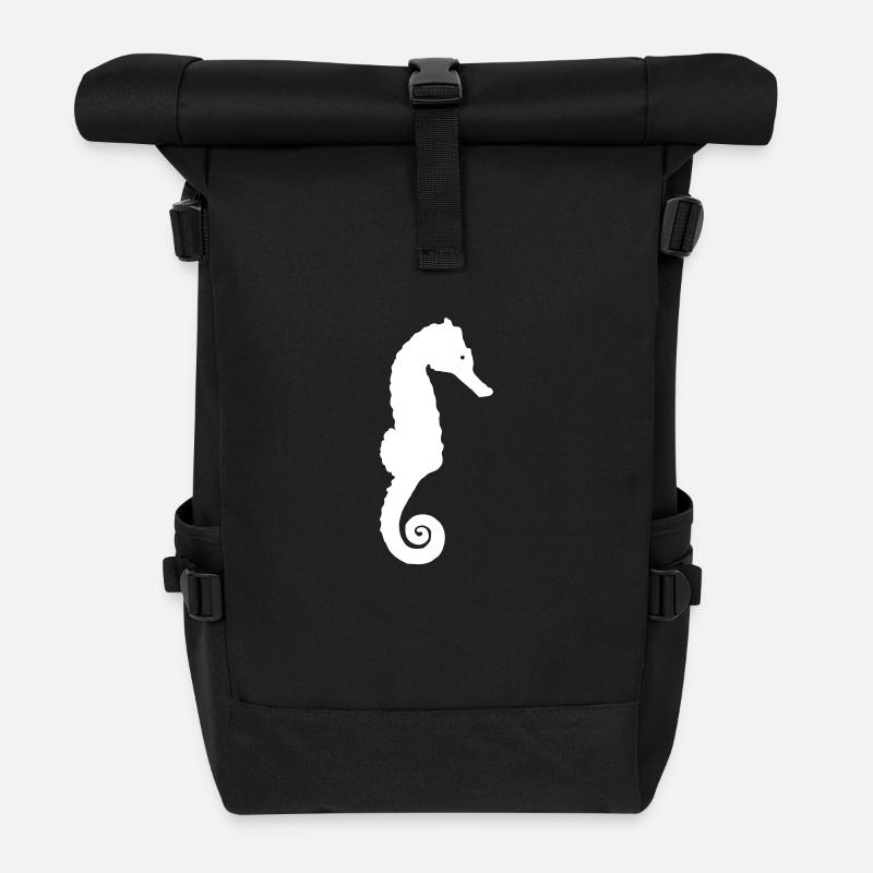 seepferdchen - Rolltop Rucksack - Schwarz