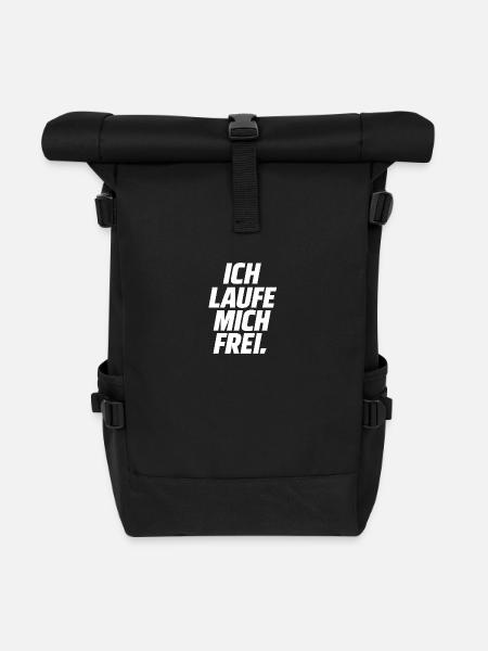 Ichlaufmichfrei - Rolltop Rucksack - Schwarz