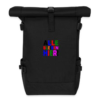 Alle bleiben hier - Rolltop Rucksack - Schwarz - Vorne