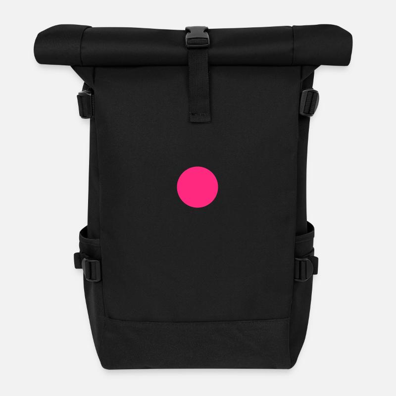 Kreis Rosa - Rolltop Rucksack - Schwarz