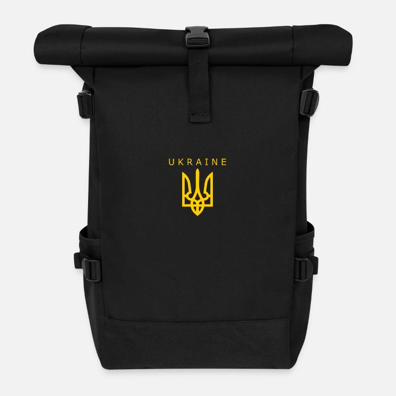 Ukraine - Rolltop Rucksack - Schwarz