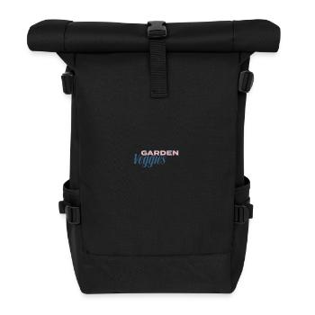 Lettrage des légumes du jardin - Sac à dos roll top - noir - Devant