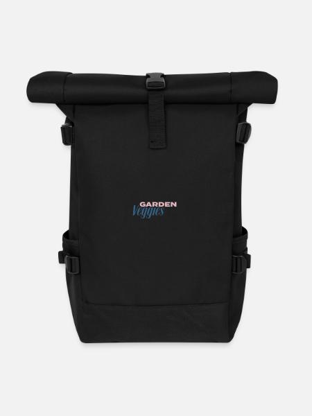 Lettrage des légumes du jardin - Sac à dos roll top - noir