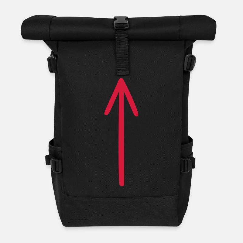 Pfeil selbst gestalten DIY - Rolltop Rucksack - Schwarz
