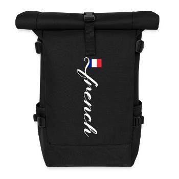 Frankreich - Rolltop Rucksack - Schwarz - Vorne