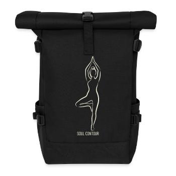 SOUL CONTOUR - Vrikshasana - Roll Top Backpack - black - Front