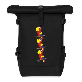 Parrot Triplets - Roll Top Backpack - black - Front
