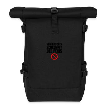 Vom rauchen schrumpft der penis - Rolltop Rucksack - Schwarz - Vorne