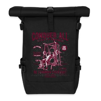 Conquer All - Rolltop Rucksack - Schwarz - Vorne