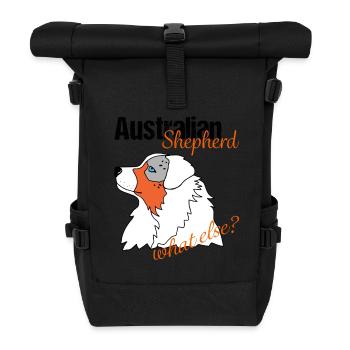 Aussie Hütehund Australian Shepherd What else? - Rolltop Rucksack - Schwarz - Vorne