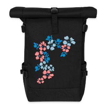 flowers - Sac à dos roll top - noir - Devant